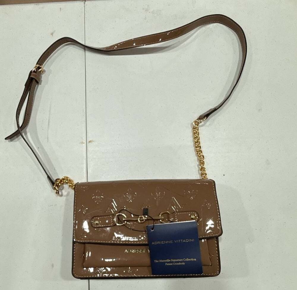 Adrienne Vittadini The Marseille Signature Collection Patent Crossbody Bag